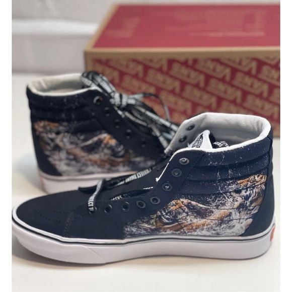 Vans Sneakers Sk8 Hi Comfycush Discovery Channel Project Cats Tigers Mens 10 New - Picture 3 of 12